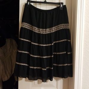 Mussino boho midi skirt